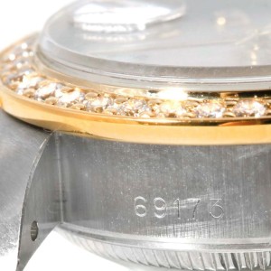 Rolex 69173 Datejust Steel 18k Yellow Gold Diamond Watch 