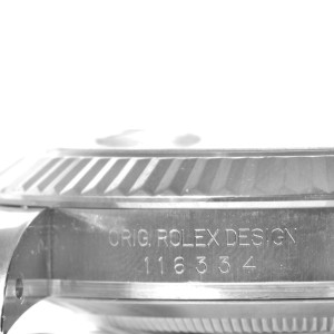 Rolex Datejust II 116334 Steel 18K Whie Gold Dark Grey Dial Mens Watch 