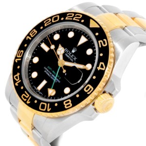 Rolex GMT Master II 116713 18K Yellow Gold & Stainless Steel Mens Watch