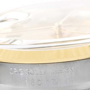 Rolex Datejust 16013 Stainless Steel & 18K Yellow Gold Diamond 36mm Mens Watch