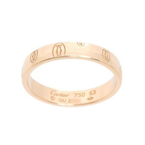 Cartier 18K Rose gold Happy Birthday Logo Ring