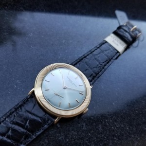 Men's Audemars Piguet 18k Solid Gold Geneve Dress Watch, c.1970s Swiss Lux NS40