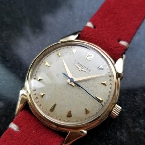 Men's Longines 14k Gold Cal.23 Manual-Wind Dress Watch, c.1960s Swiss LV818RED