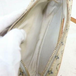 Louis Vuitton Juliette Blue Mm 870679 Grey Monogram Mini Lin Canvas Shoulder Bag