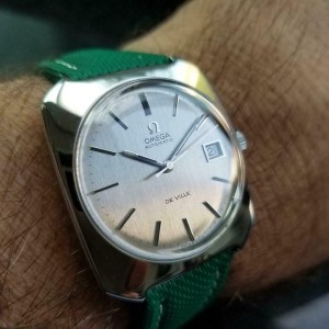Men's OMEGA DeVille 36mm Curvex 1970s Automatic date Vintage Swiss Watch LV638