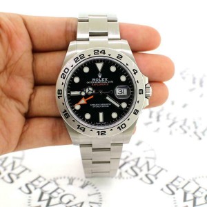 Rolex Explorer II 42MM Black Dial Mens Oyster Watch 216570 Box Papers