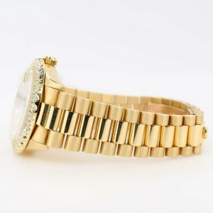 Rolex President Datejust Yellow Gold 31mm Watch w/ White MOP Diamond Dial
