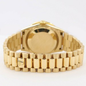 Rolex President Datejust Yellow Gold 31mm Watch w/ White MOP Diamond Dial