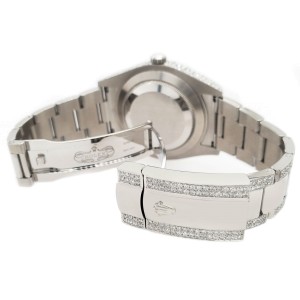 Rolex Datejust II 41mm 10.3CT Diamond Bezel/Case/Bracelet/Black Peal 
