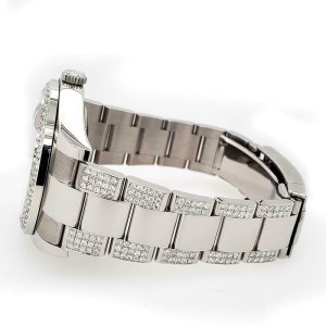Rolex Datejust II 41mm 5ct Diamond Bezel/Bracelet/Silver Dial Steel Watch 116300