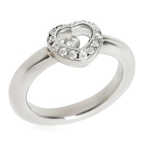 Chopard Happy Diamond Icon Ring in 18k White Gold 0.19 CTW