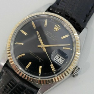 Mens Rolex Oyster Datejust   36mm 18k SS Automatic 1970s Vintage RA225B