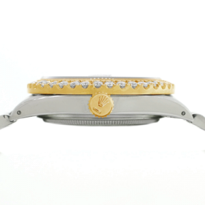 Rolex Datejust 36mm 2-Tone Watch 3.05ct Diamond Bezel/Yellow Diamond Dial