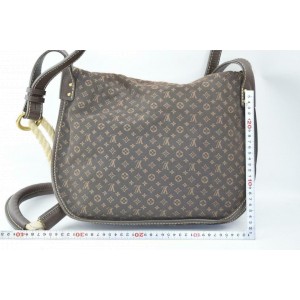 Louis Vuitton Limited Edition Initiales Amman Rope Flap 870787 Brown Monogram Mini Lin Canvas Messenger Bag