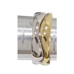 Cartier 18K White and Yellow Gold Love Me Ring Size 4.75