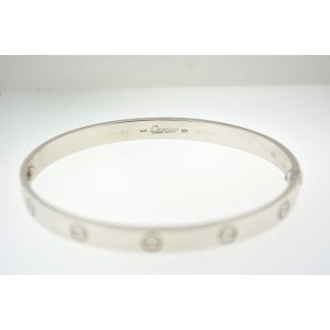 Cartier Love Bracelet White Gold Size 20