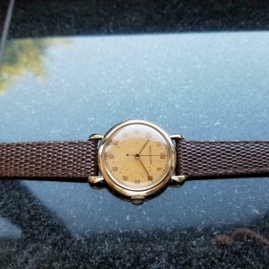 Jaeger LeCoultre Solid Gold 33mm Swiss 1950s Manual Mens Vintage Watch MA72