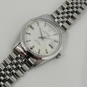 Mens Tudor Oyster Prince 7017/0 Date Day Jumbo 38mm Automatic 1960s Swiss 