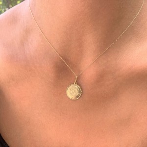 14k Gold Zodiac "Gemini" Necklace