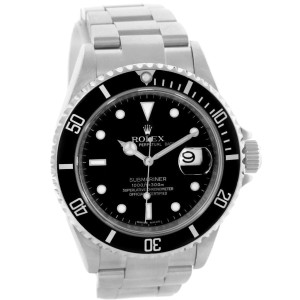 Rolex Submariner 16610 Date Stainless Steel Mens Watch 