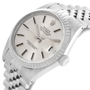 Vintage Rolex Datejust 16030 Stainless Steel Silver Dial Vintage Mens Watch 