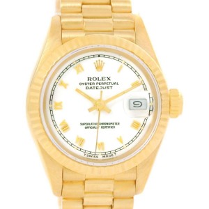 Rolex President  69178 18K Yellow Gold White Roman Dial Watch