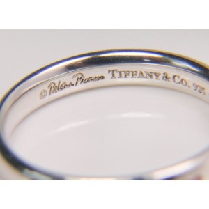 Tiffany & Co. Picasso Sterling Silver Red Enamel Graffiti Kiss Band Ring Size 5.5 