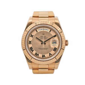 Men's Rolex Day-Date II Presidential 41, Rose Gold, Pink Champagne Dial, 218235 
