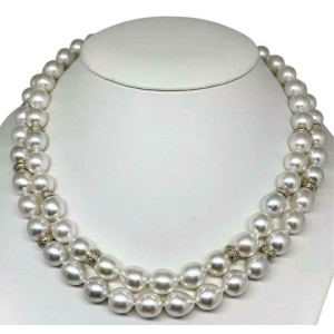 Diamond South Sea Pearl Necklace 14k Gold 12.80 mm 20" Certified $19,450 915961