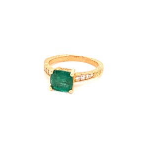 Diamond Emerald Ring 14k Gold 2.01 TCW Women Certified $3,950 914185