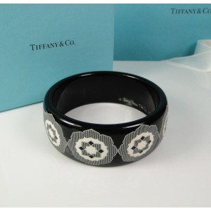 Tiffany & Co. Picasso Black White Wide Zellige Bangle Italy 