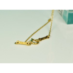Tiffany & Co Elsa Peretti Letter Y Alphabet Pendant Necklace 18K Gold
