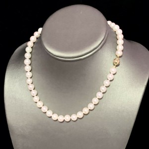 Akoya Pearl Necklace 14k Yellow Gold 16" 8 mm Certified $3,590 113102