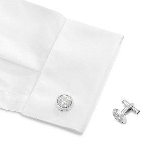 MONTBLANC LE PETIT PRINCE & AVIATOR STAINLESS STEEL CUFFLINKS GERMANY 123795 NEW