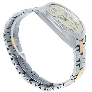 Cartier Cle de Cartier 18k Rose Gold Stainless Steel Auto Silver Watch 