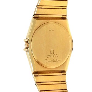 Omega Constellation 18k Yellow Gold Quartz Champagne Ladies Watch