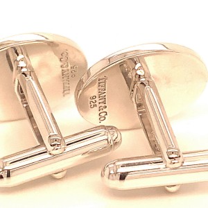 Tiffany & Co Estate Sterling Silver Oval Cufflinks 