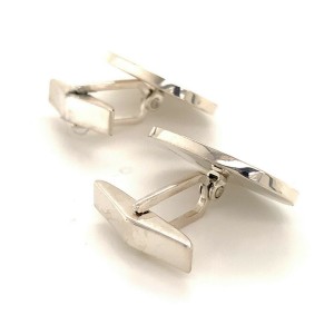 Tiffany & Co Estate Sterling Silver Extra Wide Oval Cufflinks 