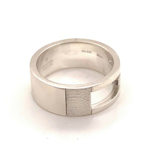 Gucci Estate Sterling Silver Ring Size 7, 7.31 Grams 7 mm Height G2