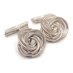 Tiffany & Co Estate Sterling Silver Love Knot Cufflinks 