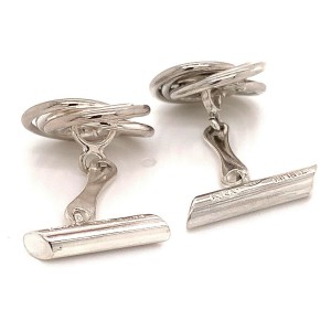 Tiffany & Co Estate Sterling Silver Love Knot Cufflinks 