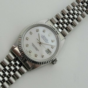 Mens Rolex Oyster Datejust   36mm 18k SS Automatic MOP Dial 1970s RA243