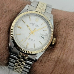 Mens Rolex Oyster Datejust   36mm 14k SS Automatic 1970s Vintage RJC178