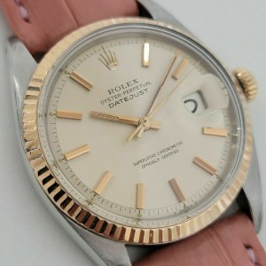 Mens Rolex Oyster   36mm 18k Rose Gold SS Automatic 1960s RJC183