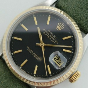 Mens Rolex Oyster Datejust  36mm 18k Gold SS Automatic 1960s Vintage RJC142