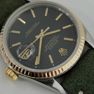 Mens Rolex Oyster Datejust  36mm 18k Gold SS Automatic 1960s Vintage RJC142