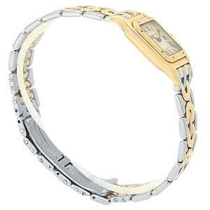 Cartier Panther 18k Yellow Gold Stainless Steel Quartz Silver Watch