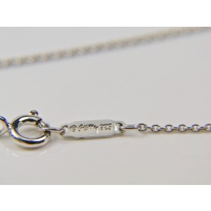 Tiffany & Co. 925 Sterling Silver Tube Pendant & Chain