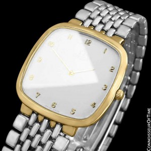Omega De Ville Mens Unisex 18K Gold Plated & SS Steel Watch - Mint with Warranty