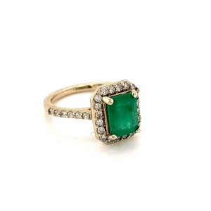 Emerald Diamond Ring 14k Gold 2.12 TCW Certified $4,950 913628
